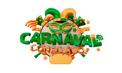 Carnival logo for companies in 3d rendering