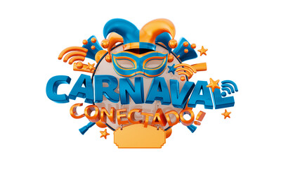 Fototapeta premium Carnival logo for companies in 3d rendering