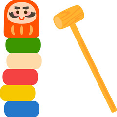 ダルマ落としの玩具