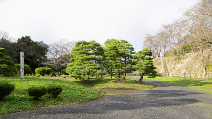 津山城跡の本丸／日本岡山県津山市