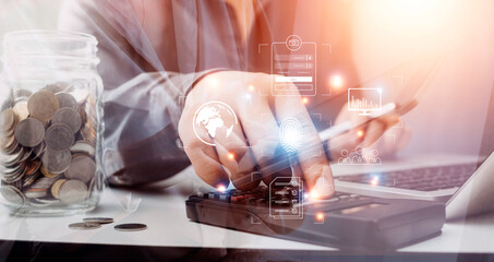 futuristic digital processing of biometric identification fingerprint scanner for access personal financial data. surveillance and security scanning of digital programs cyber futuristic applications