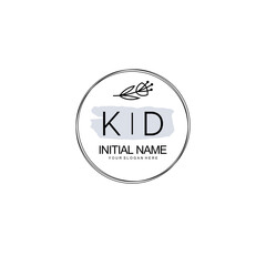 KD Hand drawn wedding monogram logo