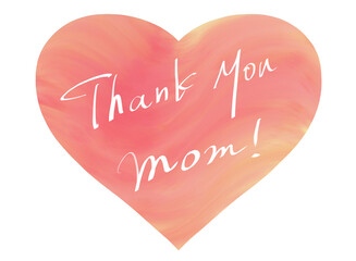 Thank you mom pink heart 