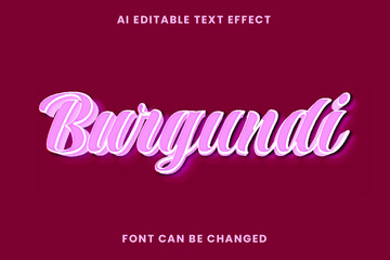 Burgundi Text Effect