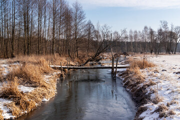 Piękna zima w Dolinie Górnej Narwi, Podlasie, Polska