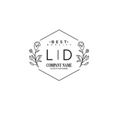 LD Hand drawn wedding monogram logo