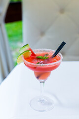 margarita coctail with watermellon