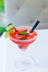 margarita coctail with watermellon