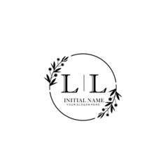 LL Hand drawn wedding monogram logo