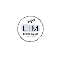 LM Hand drawn wedding monogram logo