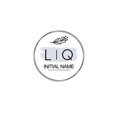LQ Hand drawn wedding monogram logo