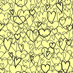 seamless two-tone pattern Love. For 14 February, 8 march, birthday, wedding. the recurring word "love".design for packaging paper, for postcard
 