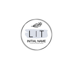 LT Hand drawn wedding monogram logo
