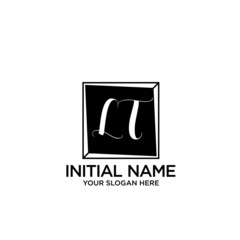 LT monogram logo template vector	