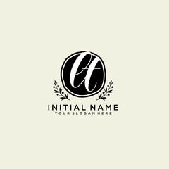 LT monogram logo template vector	