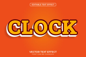 Clock Text Effect