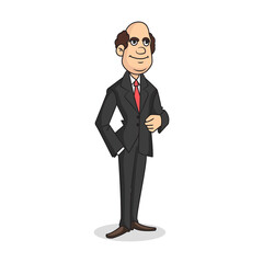 Businessman cartoon vector illustration