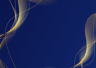 Luxury Abstract golden blue cover design background