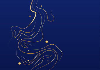 Luxury Abstract golden blue cover design background