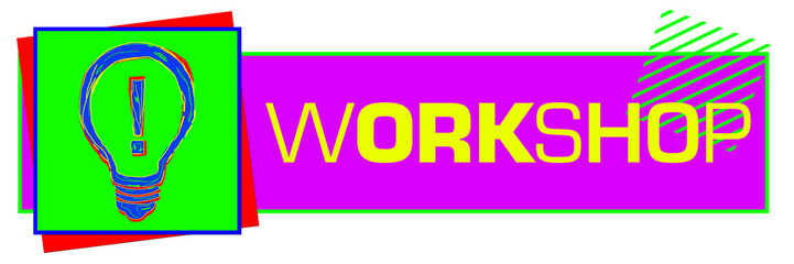 Workshop Vibrant Colorful Bulb Text Horizontal 