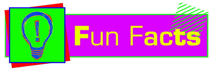 Fun Facts Vibrant Colorful Bulb Text Horizontal 