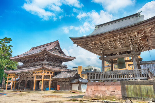 Nanto, Japan - Jul 31 2017- Johanabetsuin-Zentokuji Temple in Nanto City, Toyama Prefecture, Japan. a famous historic site.