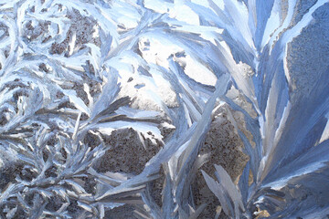 Frostwork and ice