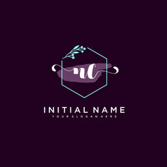 NC Beautiful handwriting logo or wedding monograms collection