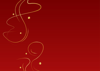 Modern luxury red and gold abstract wave line background banner. Abstract red and gold lines background