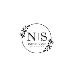 NS Hand drawn wedding monogram logo