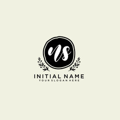 NS monogram logo template vector	