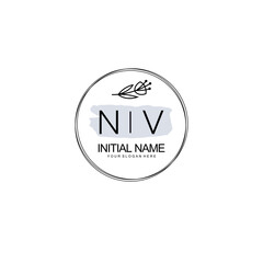 N Hand drawn wedding monogram logo