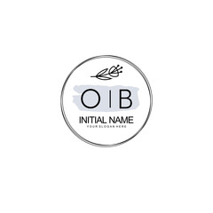 OB Hand drawn wedding monogram logo