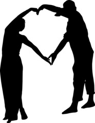 Couple On Honeymoon Silhouettes Couple On Honeymoon SVG EPS PNG