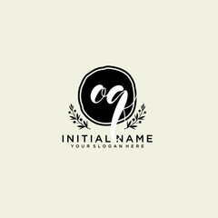 OQ monogram logo template vector	