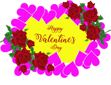 happy valentine's day with red rose