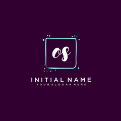 OS monogram logo template vector	