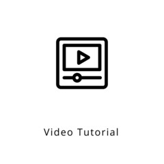 Video Tutorial icon in vector. Logotype