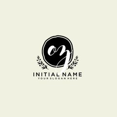 OZ monogram logo template vector	