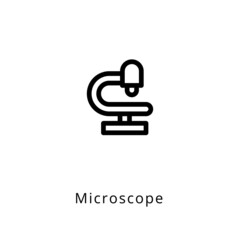 Microscope icon in vector. Logotype