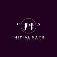 PQ Beautiful handwriting logo or wedding monograms collection