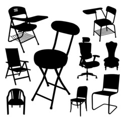 chairs silhouette pack good use for any design you want
