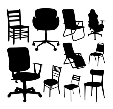 chairs silhouette good use for any design you want
