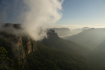 Clouds in Australia blue mountains area