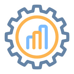 data analytics colored line icon