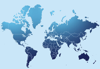 World map , isolated background