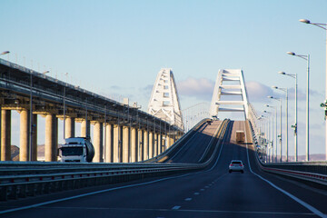 Naklejka premium Crimean bridge, Crimean peninsula.