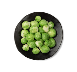 Brussels Sprouts Isolated, Brassica Oleracea Cabbage