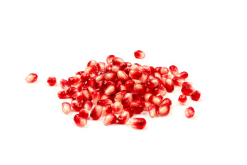 Pomegranate Seeds Isolated on White Background