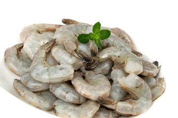 Fresh Shrimp Tails Isolated